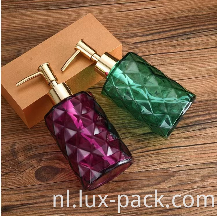 Groothandel aangepaste glas vloeistof Hand Hand Soap Dispenser -fles